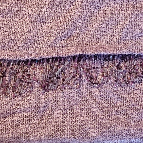 Scarf with Bead Fringe - Picture 3 of 3